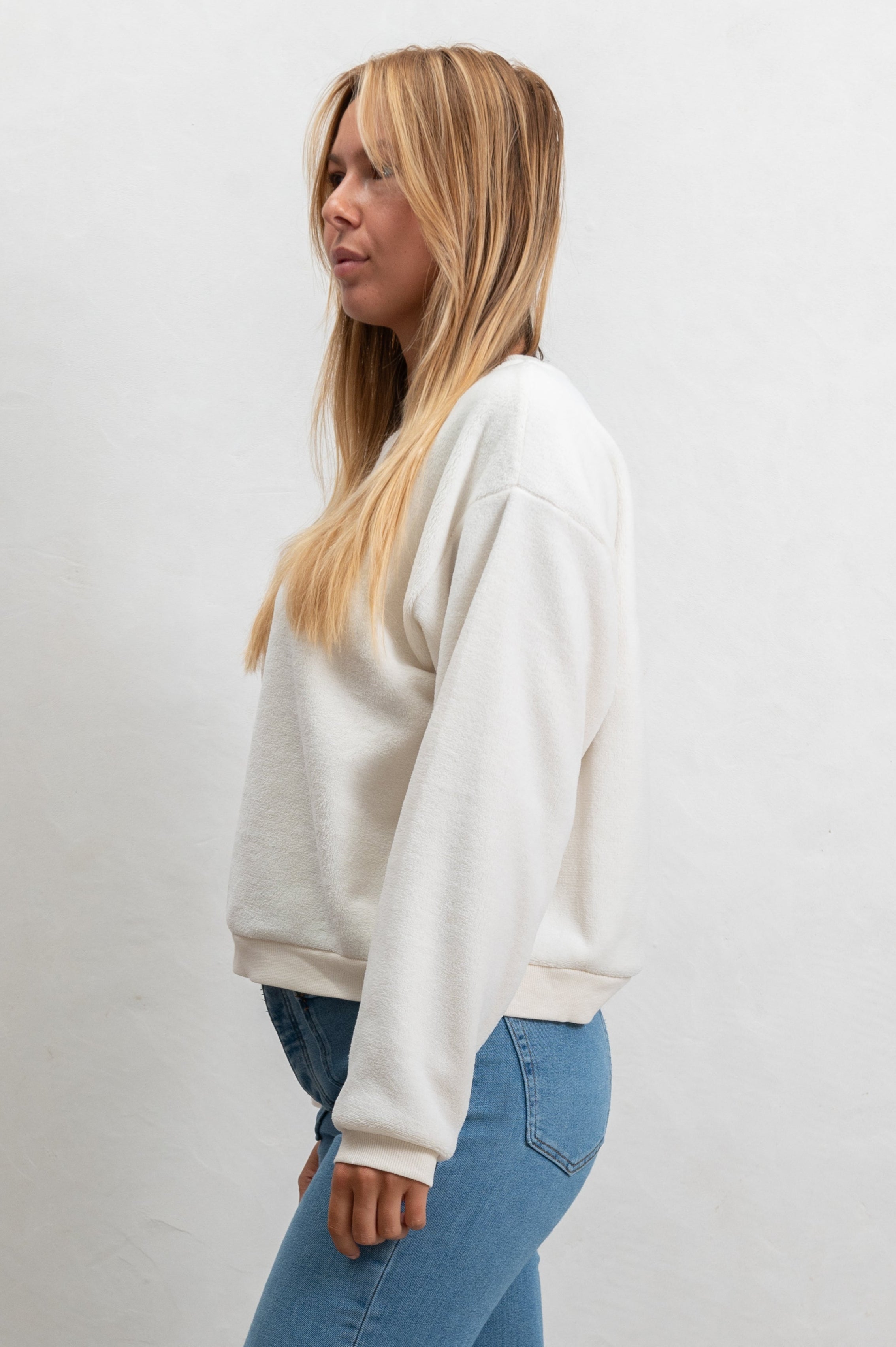 CROP POLAR SWEAT